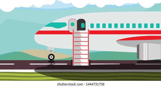 Hot offer deal banner travel vector illustration background with plane. Poster sale discount ticket last minute trip. Service tourism holiday flyer agency