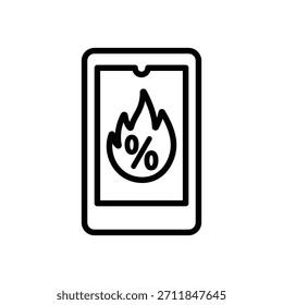 Hot-Angebot-Symbol, Line-Vektor-Grafiken