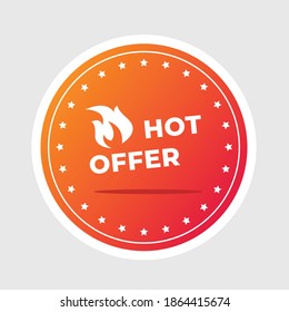 Hot Offer Sign Vector Illustration. Sale sticker