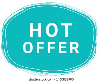 Hot Offer, Speech Bubble Banner, Element Design Template, App Icon, Vector Illustration. Eps 10
