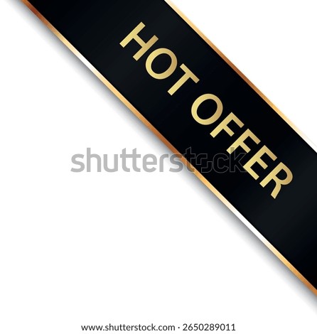 HOT OFFER – vector black corner banner