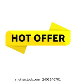 Hot Offer In Yellow Rectangle Ribbon Shape For Sale Promotion Business Information Marketing Social Media
