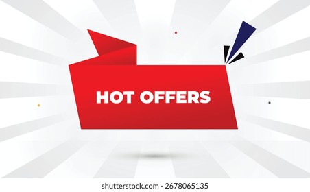 Hot ofrece formato editable eps Web Anuncio Arte vectorial ilustración Diseño de Plantilla Formas de gradiente rojo Bold Font Blanco Gris Gradiente Ilustración abstracta Sol Brillo Fondo de negocios 4k