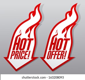 Hot offers fiery symbols.