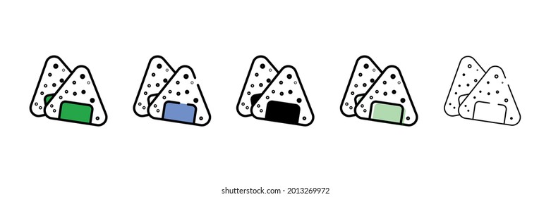 scharfe Onigiri-Vektorsymbol 