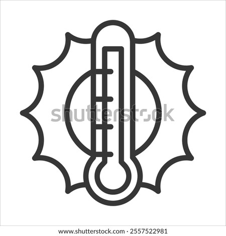 Hot Outline Icon Vector Illustration