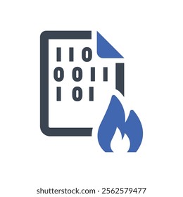 Hot page icon, Vector graphics