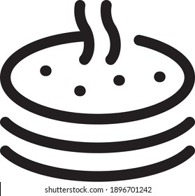 icono vectorial de los crepes calientes. símbolo de icono de crepes calientes en eps 10