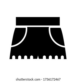 Symbol für heiße Hosen oder Logo isolierte Symbol-Vektor-Illustration - qualitativ hochwertige Vektor-Symbole für schwarzen Stil
