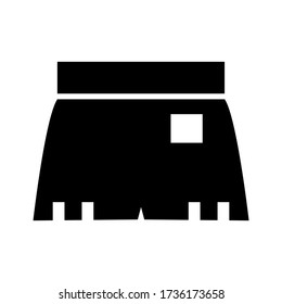Symbol für heiße Hosen oder Logo isolierte Symbol-Vektor-Illustration - qualitativ hochwertige Vektor-Symbole für schwarzen Stil
