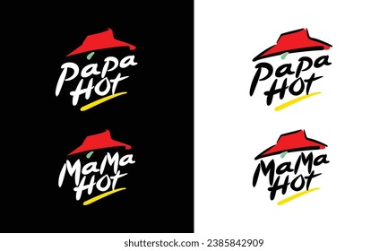 Hot Papa and hot Mama - a dynamic duo, radiating warmth, love, and style. A perfect pair for a sizzling adventure in life Concept for shirt or logo, print, stamp, tee etc.