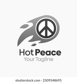 Hot Peace Logo Design-Vorlage. Gut für Unternehmen, Agentur, Gemeinschaft und Organisation