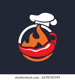 scharfe Paprika abstrakte Logo modernen Stil