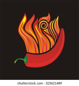 Hot pepper chili vector illustration
