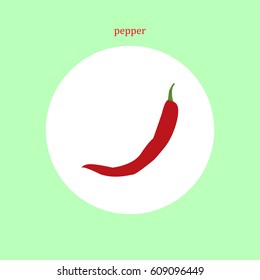 Hot pepper, chill., vegetables. Icon, logo, symbol