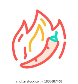 vector de icono de color de pimienta caliente. signo de pimienta caliente. ilustración de símbolo aislado