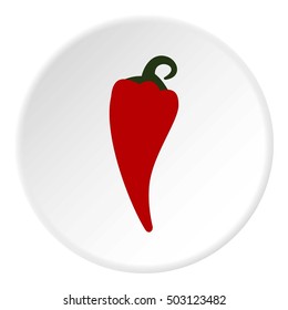 Hot pepper icon. Flat illustration of hot pepper vector icon for web