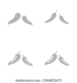 hot pepper icon on white background, vector illustration