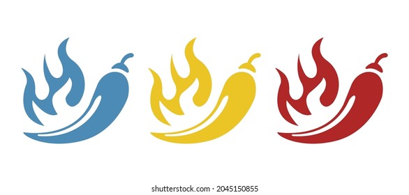 hot pepper icon, vector illustration