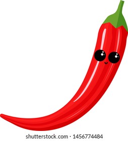 Hot pepper, illustration, vector on white background