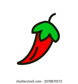 Hot Pepper Vector Flat Icon