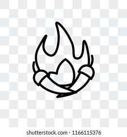Hot pepper vector icon isolated on transparent background, Hot pepper logo concept
