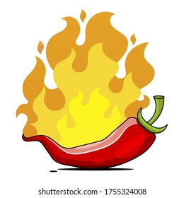 Hot pepper, vector illustration Suitable For Greeting Card, Poster Or T-shirt Printing.