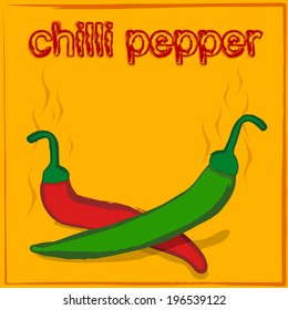hot peppers, green and red vector for you
