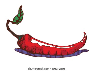  hot peppers , handmade graphics