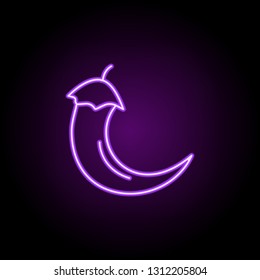 hot peppers icon. Elements of Food and drink in neon style icons. Simple icon for websites, web design, mobile app, info graphics
