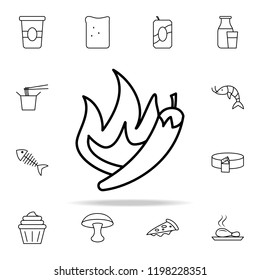 hot peppers icon. Food icons universal set for web and mobile