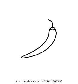 hot peppers line icon. Element of fruits and vegetables for mobile concept and web apps. Thin line hot peppers icon can be used for web and mobile. Premium icon
