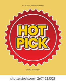 Hot Pick Label for Promotion