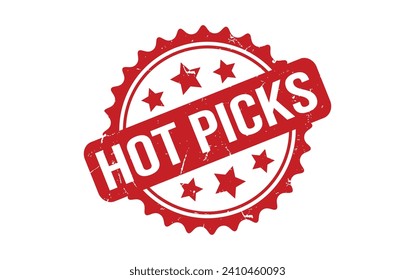 Hot Picks rubber grunge stamp seal vector