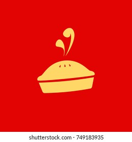Hot Pie Cake Logo symbol or icon
