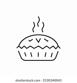 hot pie icon sign vector