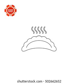 Hot Pie Line Icon