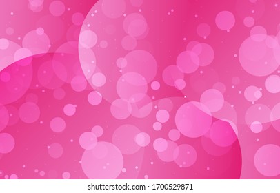 Fondo de bokeh de color rosa caliente. Papel tapiz de efecto luminoso suave. Borrador del fondo abstracto. Brillante efecto de luz bokeh. Ilustración vectorial.