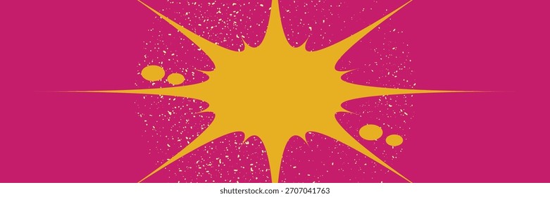 Anuncio de explosión de cómic rosa caliente