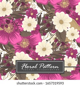 Fondo transparente de flores rosadas calientes