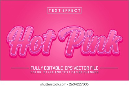 Hot pink font Text effect editable