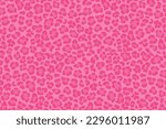 Hot pink leopard jaguar pattern with pink spots seamless design