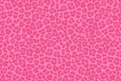 Hot Pink Leopard Jaguar Pattern With Pink Spots Seamless Design