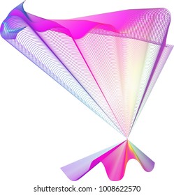 hot pink and purple wavy linear pattern
