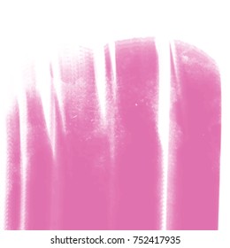 hot pink upright oil color brush stroke pattern on white background, vector illustration