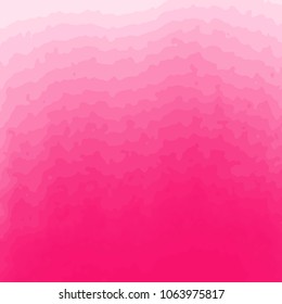 Hot Pink Watercolor Gradient Pattern With Thin Wavy Lines, Vector Illustration