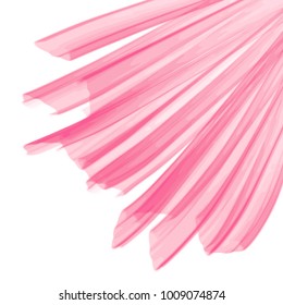 hot pink watercolor veil pattern with diagonal floating transparent pleats on white background