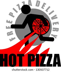 Hot Pizza, icon vector