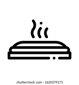 Hot Pizza Icon Vector. Outline Hot Pizza Sign. Isolated Contour Symbol Illustration