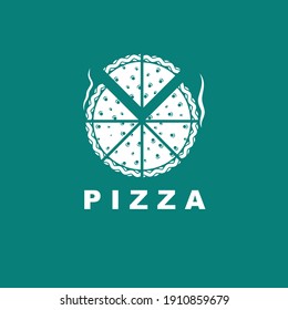 Hot Pizza Logo Design Vector